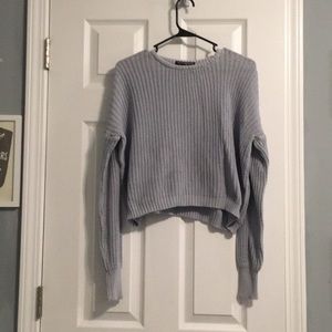Light Blue Brandy Melville crop knit sweater